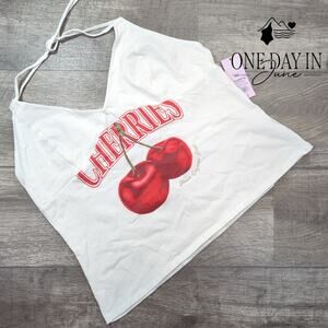 Wild Fable Cherries Halter Top Size XXL